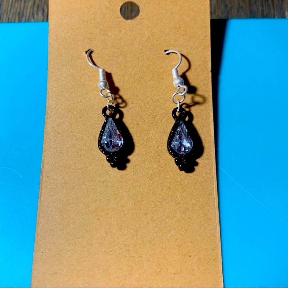 Black dangle earrings
